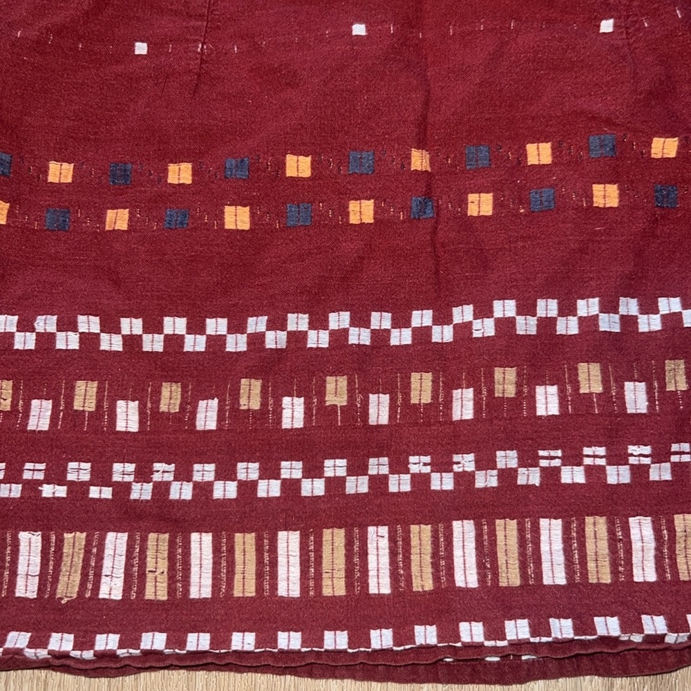 Tribe Pattern Boho Mini Wrap Skirt - image 4